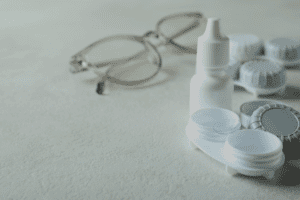 Concept of contact lenses for eyes, health care